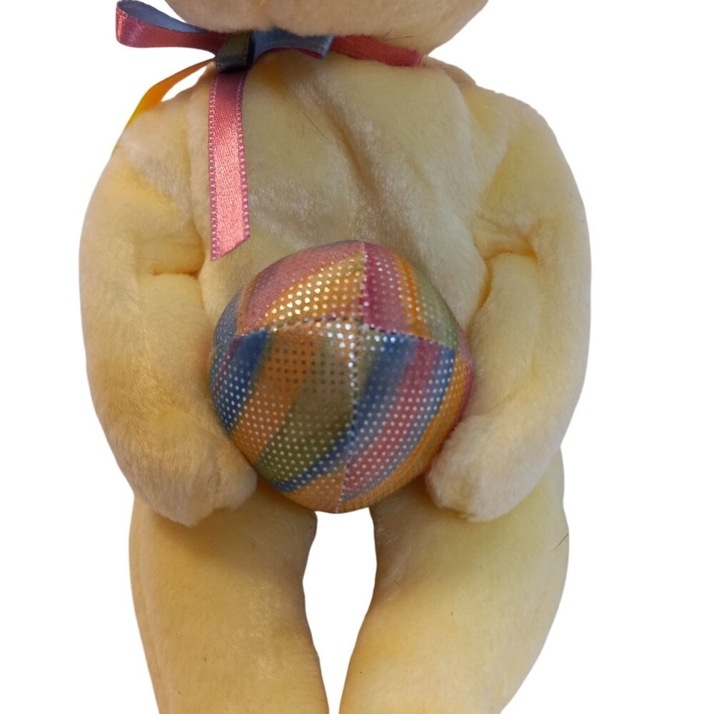 Ty Beanie Babies Bear Eggbeart Stuffed Plush 2004 Easter Yellow Ribbon Egg NEW - Picture 3 of 10